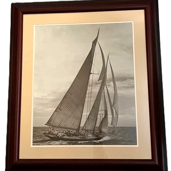 🛑SAILBOAT Water Vessel ➕ FRAMED 🆒 WALL ART Ocean Yacht PAINTING 💸BUY NOW‼️🟢 - Picture 5 of 16